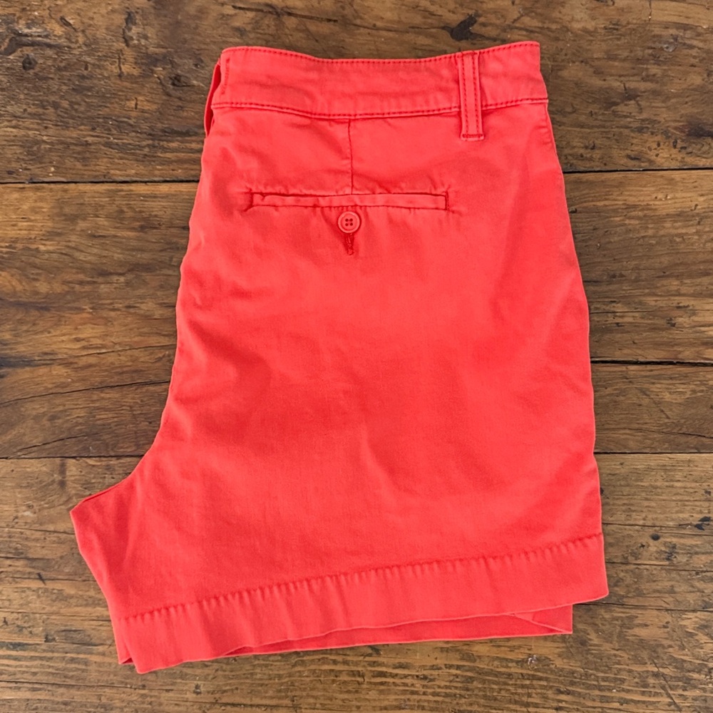 Meritage Garment Washed Orange Chino Shorts Size 10